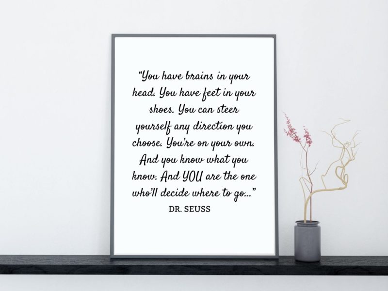 Dr. Seuss Motivational Quote Poster