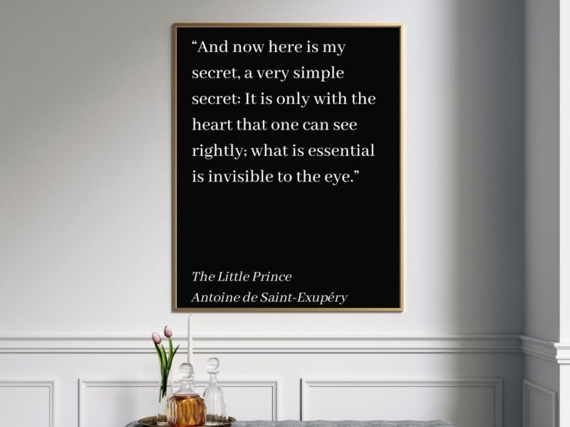 Antoine de Saint Motivational Quote Poster