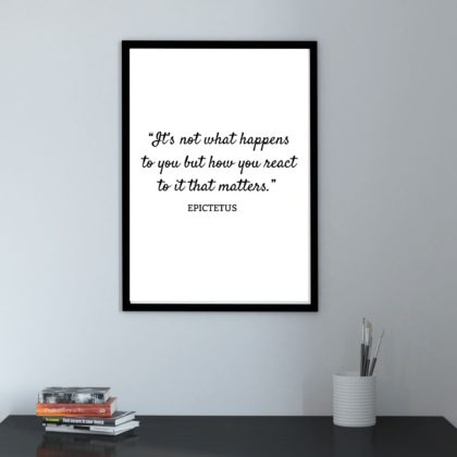 Epictetus Motivational Quote Poster