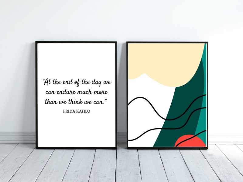 Frida Kahlo Inspirational Quote Poster