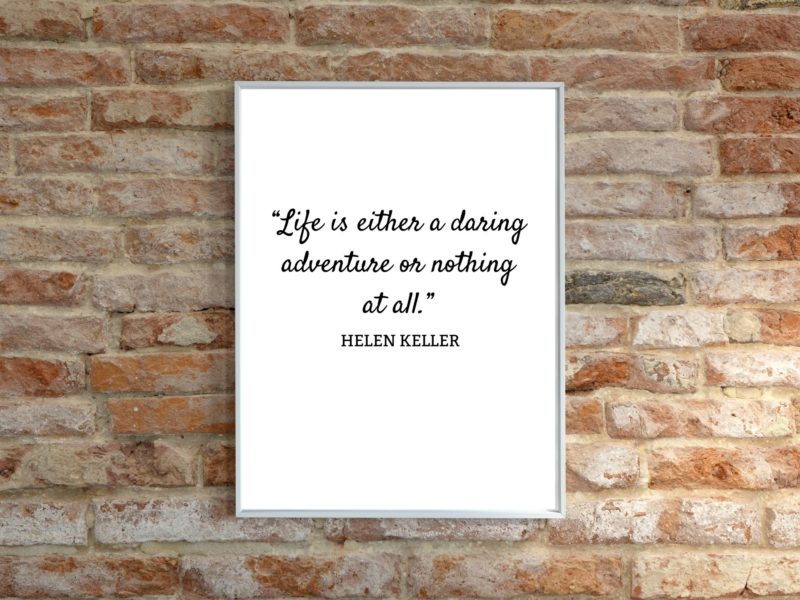 Helen Keller Motivational Quote Poster