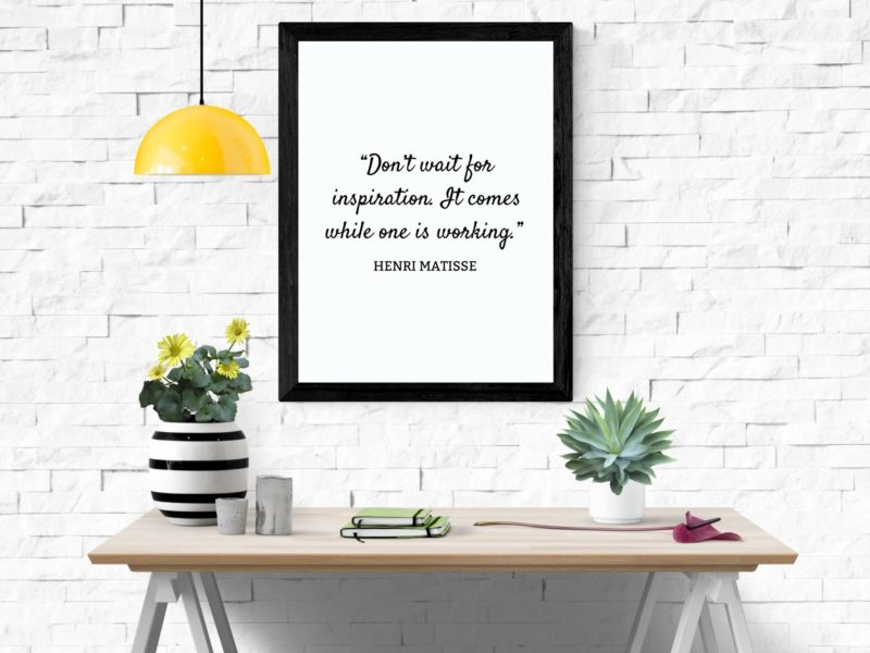 Henri Matisse Motivational Quote Poster