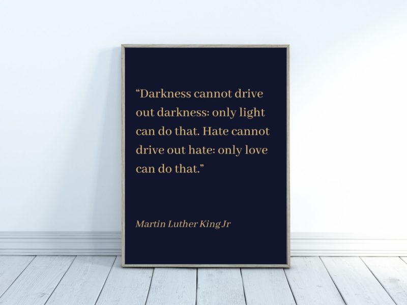 Martin Luther King Jr Motivational Quote Poster