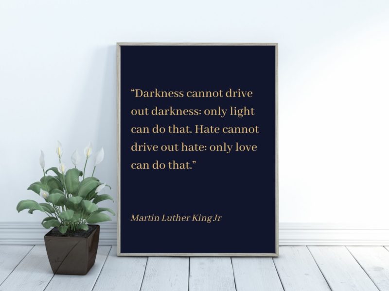 Martin Luther King Jr Motivational Quote Poster