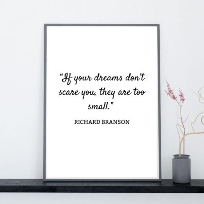 Richard Branson Motivational Quote Poster