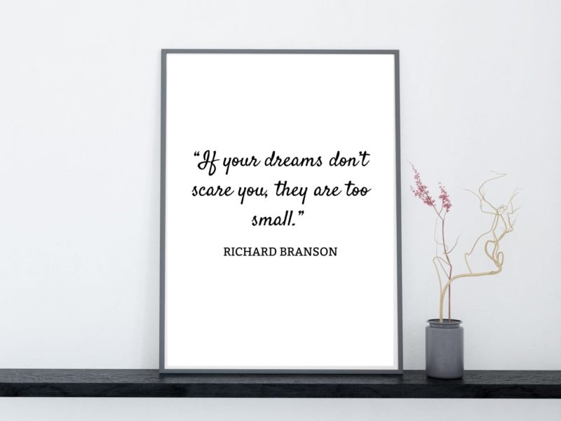 Richard Branson Motivational Quote Poster