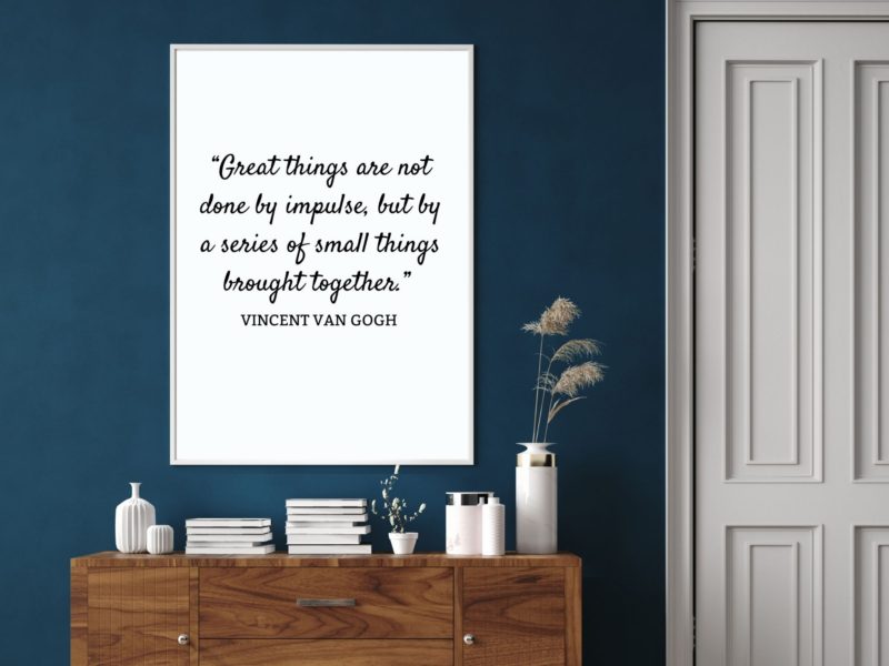 Vincent Van Gogh Motivational Quote Poster