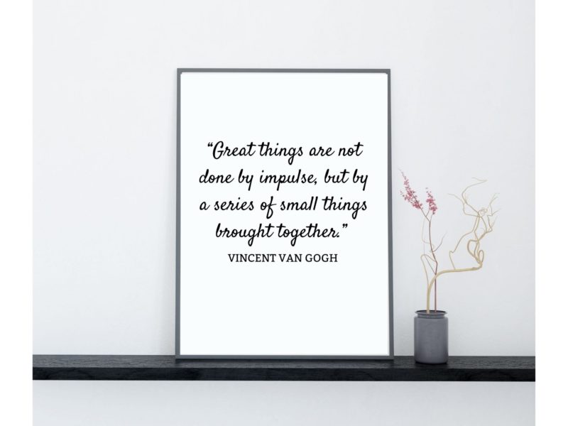 Vincent Van Gogh Motivational Quote Poster