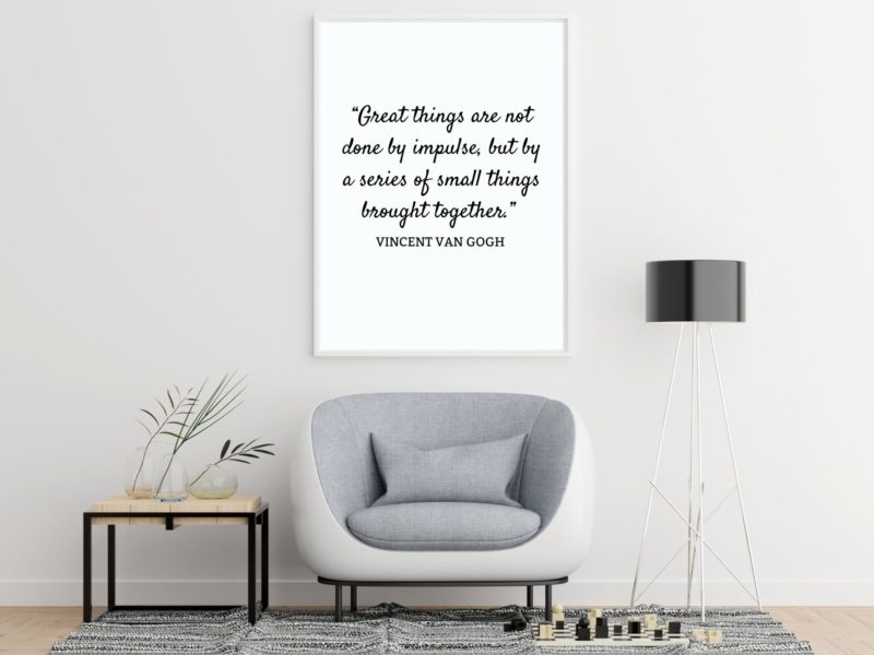 Vincent Van Gogh Motivational Quote Poster