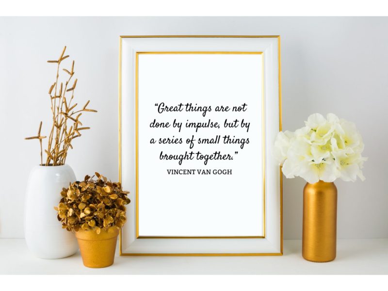 Vincent Van Gogh Motivational Quote Poster