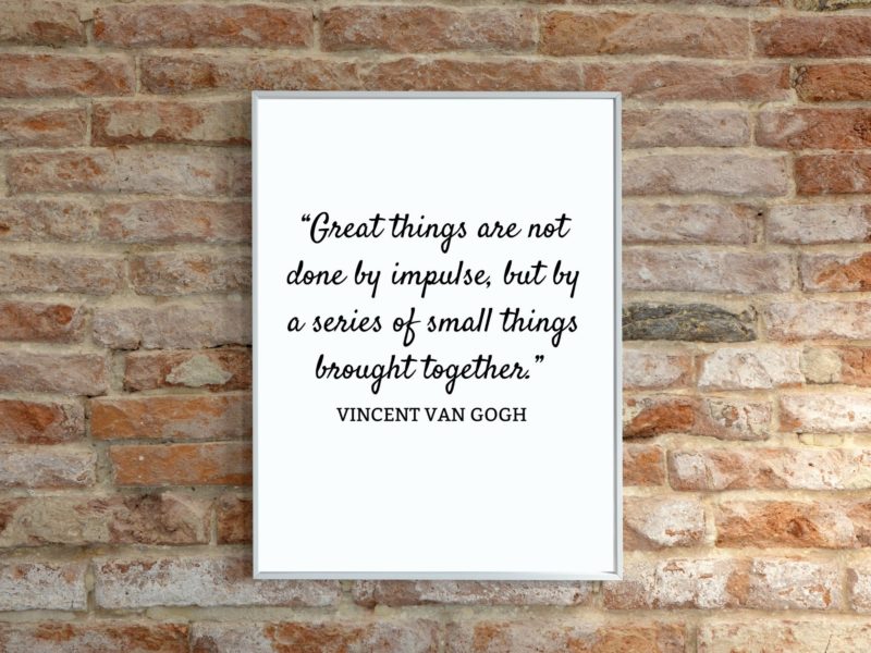 Vincent Van Gogh Motivational Quote Poster