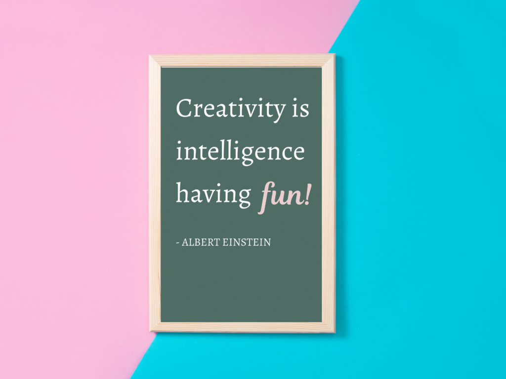 Albert Einstein Quote - Creativity is intelligence | Wall Art | Museum ...