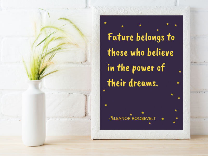 Eleanor Roosevelt Motivational Quote Poster